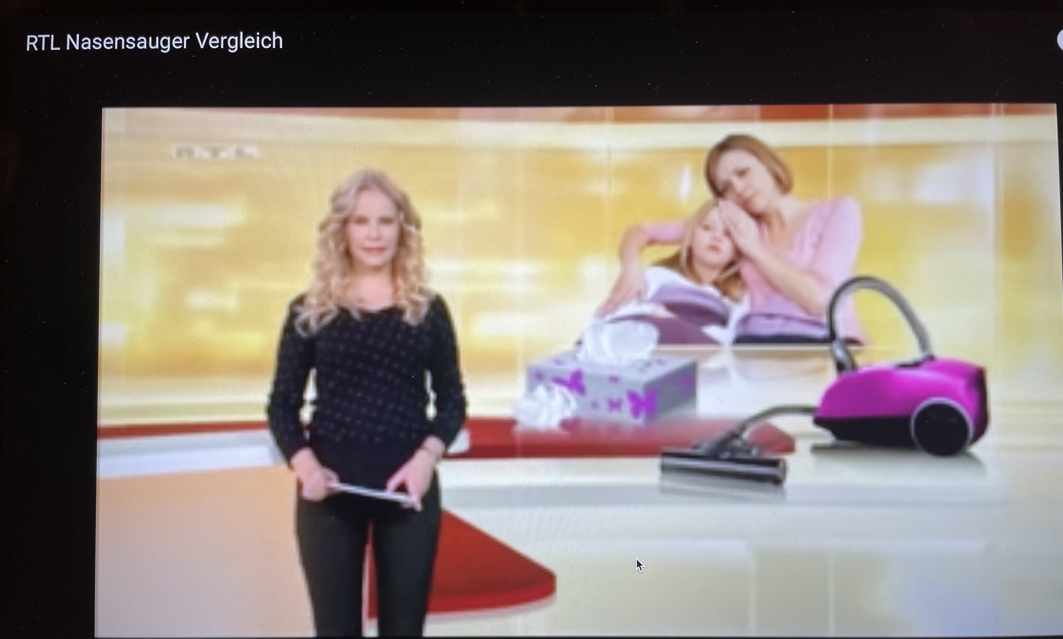 RTL-Fernsehbeitrag über Nasensauger